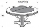 Раздвижной круглый стол (Art. 221000) - Platinum