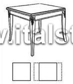 Стол квадратный, раздвижной (Art.1457LQ/T) - Montalcino bianco
