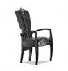 Деревянное кресло, ткань кат.В (Art. 1310E) - Blue Diamond ebony