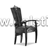 Деревянное кресло, ткань кат.В (Art. 1310E) - Blue Diamond ebony