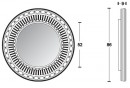 Зеркало настенное в круглой раме ART DECO - отделка рамы - Oro/Argento foglia+nero/crema/bianco