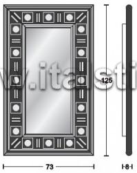 Зеркало настенное GOLD EYES_120 - отделка рамы - отделка рамы - metalblack + Murano glass