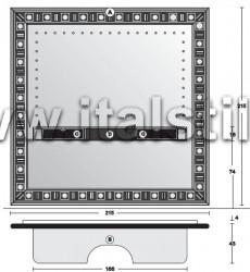 Стойка-рама для домашнего кинотеатра с зеркалом GOLD EYES -отделка рамы - metalblack + Murano glass